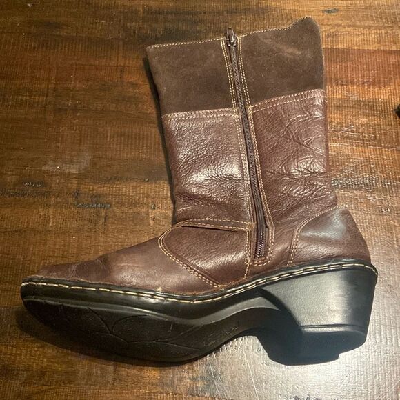 Lobo Solo Brown Leather Boots Zipper Buckle Detail 8.5 Ladies - Picture 3 of 11